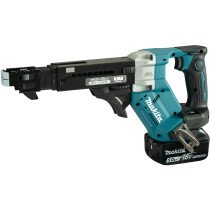 Makita DFR551RTJ 18V LXT Brushless Autofeed Screwdriver with 2x 5.0Ah Batteries and Charger in Makpac Case