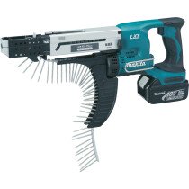 Makita DFR750RTE 18V LXT Auto Feed Screwdriver with 2x 5.0Ah  Batteries in Case