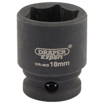 Draper 06878 409-MMC Expert 18mm 3/8" Square Drive Hi Torq 6 Point Impact Socket