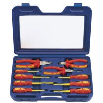 Draper 71155 VDESET1 Expert 10 Piece Fully Insulated VDE Pliers and Screwdriver Set