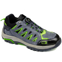 Portwest FT18 Steelite Wire Lace Safety Trainer Shoe S1P HRO - Grey/Green