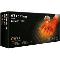 Mercator Ideall Fishscale Style Multi-Use Orange Nitrile Touch Screen Gloves (Box of 50) Powder Free