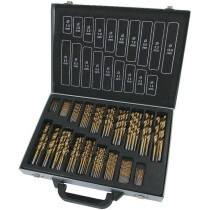 PTI 170pc Tin Coated HSS Drill Bit Set