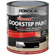 Ronseal 36659 Diamond Hard Doorstep Paint Black 250ml RSLDHDSPB250