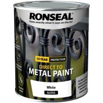 Ronseal 39198 Direct to Metal Paint White Gloss 750ml RSLDTMWG750