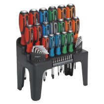 Sealey S01106 Hammer-Thru Screwdriver, Hex Key & Bit Set 44pc