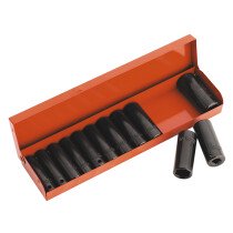 Sealey AK683 Impact Socket Set 12 Piece Deep 3/8" Drive Metric/AF