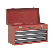 Sealey AP9243BB Topchest 3 Drawer Portable with Ball Bearing Runners - Red/Grey