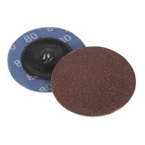 Sealey PTCQC5080 Quick Change Sanding Disc 50mm 80Grit Pack of 10