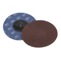 Sealey PTCQC7580 Quick Change Sanding Disc 75mm 80Grit Pack of 10