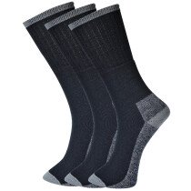 Portwest SK33-Black Size 10 - Size 13 (EU44 - EU48) Workwear Socks Triple Pack