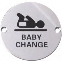 Marcus SS-SIGN004-P Polished Baby Change Circular Symbol