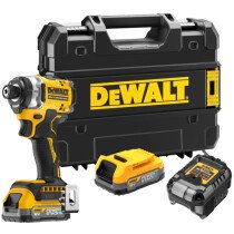 DeWalt DCF860E2T-GB 18V XR Brushless Premium Impact Driver With 2 X 1.7Ah POWERSTACK Batteries In TSTAK