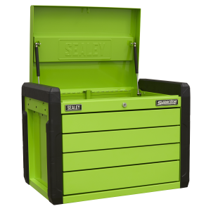 Sealey AP41STACKHV Topchest & Rollcab Combination 15 Drawer with  Ball-Bearing Slides - Green from Lawson HIS
