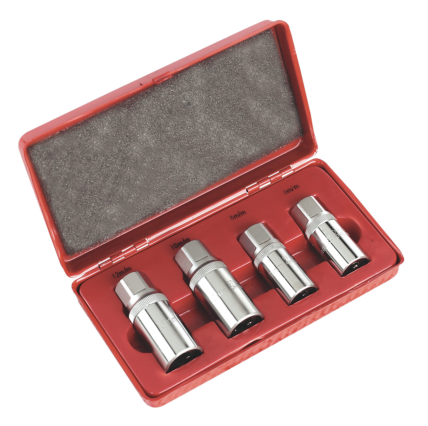 Sealey AK723 Stud Extractor Set 4pc 1/2"Sq Drive Metric